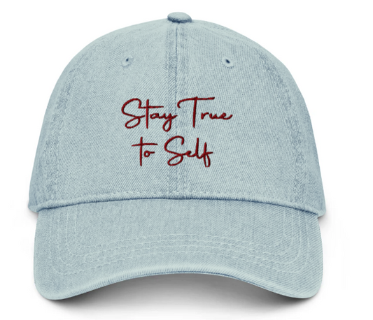 Stay True to Self Denim Cap